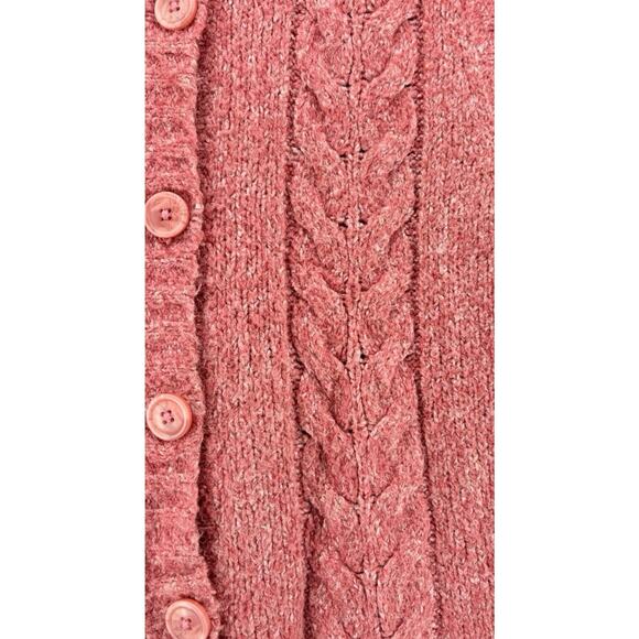 L.L. Bean Wool Blend Cable Knit Sweater Vest Red Women's 2XL Gorpcore Cabin - Picture 2 of 8